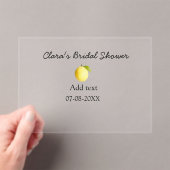 Invitations En Acrylique Douche nuptiale citron moderne simple minimum rust (In situ (ordinateur de poche))