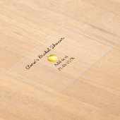 Invitations En Acrylique Douche nuptiale citron moderne simple minimum rust (Poser)
