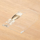 Invitations En Acrylique Douche nuptiale Pearl & Prosecco (Poser)