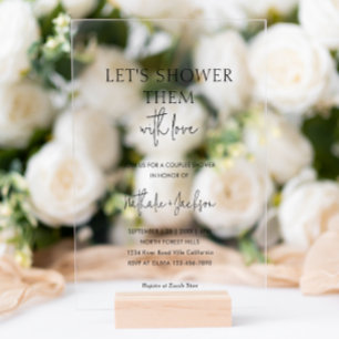Invitations En Acrylique Douchons-les avec amour   Boho Shower Bridal