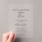 Invitations En Acrylique Douchons-les avec amour | Boho Shower Bridal (In situ (ordinateur de poche))