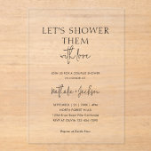 Invitations En Acrylique Douchons-les avec amour | Boho Shower Bridal (Recto)