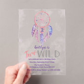 Invitations En Acrylique Dreamcatcher Two Wild 2e anniversaire (In situ (ordinateur de poche))