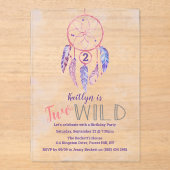 Invitations En Acrylique Dreamcatcher Two Wild 2e anniversaire (Recto)