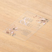Invitations En Acrylique Dreamy Foliage Mariage Blush Pink ID817 (Poser)