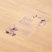 Invitations En Acrylique Dreamy Foliage Mariage Bourgogne ID817 Acrylique I (Poser)