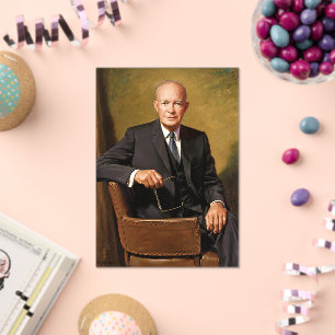 Invitations En Acrylique Dwight Eisenhower Président Portrait de la Maison 
