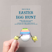 Invitations En Acrylique Easter chicks paint the Easter egg (In situ (ordinateur de poche))