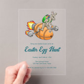 Invitations En Acrylique Easter Egg Hunt with Rocket Bunny (In situ (ordinateur de poche))