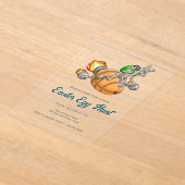 Invitations En Acrylique Easter Egg Hunt with Rocket Bunny (Poser)