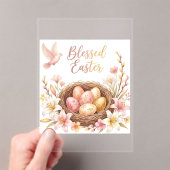 Invitations En Acrylique Easter Nest with Eggs (In situ (ordinateur de poche))