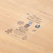 Invitations En Acrylique Échange de biscuits de Noël pour la période de pât (Poser)