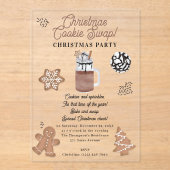 Invitations En Acrylique Échange de biscuits de Noël pour la période de pât (Recto)