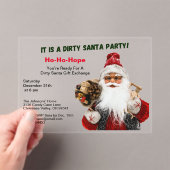 Invitations En Acrylique Échange de cadeaux Père Noël Dirty Classic (In situ (ordinateur de poche))
