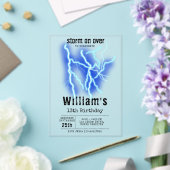 Invitations En Acrylique Éclair Électricité Tonnerre orage Anniversaire (Insitu (Mariage))
