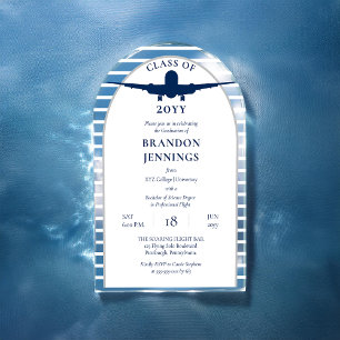 Invitations En Acrylique École de pilotage de compagnie aérienne Collège de