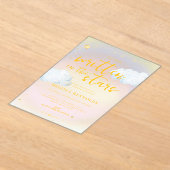 Invitations En Acrylique Écrit dans les étoiles | Baby shower arc-en-ciel g (Poser)