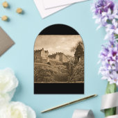 Invitations En Acrylique Edinburgh Castle Sepia Photograph (Insitu (Mariage))