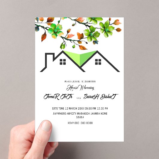 Invitations En Acrylique Editable House Warming Invitation, House Warming P (In situ (ordinateur de poche))