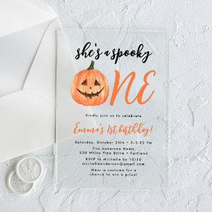 Invitations En Acrylique Éffrayant un premier anniversaire