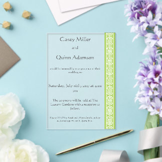 Invitations En Acrylique Élégance Chinoise dans un Mariage en Acrylique Per