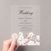 Invitations En Acrylique Élégance divine : Jardin bleu Mariage floral (In situ (ordinateur de poche))