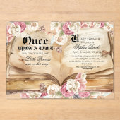 Invitations En Acrylique Elegance Kingdom Book Baby Shower (Recto)