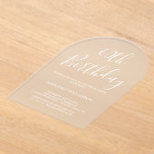 Invitations En Acrylique Elégance moderne 60e anniversaire (Poser)