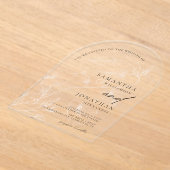 Invitations En Acrylique Elegang Bohemian Green Mariage (Poser)