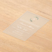 Invitations En Acrylique Elégant acrylique vert mariage espagnol (Poser)