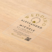 Invitations En Acrylique Elegant And Minimalist  Simple Wedding With QR (Poser)