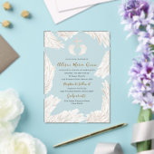 Invitations En Acrylique Elégant Aquarelle moderne Beige Ailes AnInvitation (Insitu (Mariage))