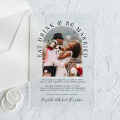 Invitations En Acrylique Elégant Arc Photo Réception Mariage