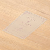 Invitations En Acrylique Elegant Black Calligraphy With Floral (Poser)