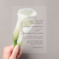 Elégant blanc Calla Lilies Floral Mariage