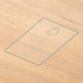 Invitations En Acrylique Élégant blanc & Sage Green Crest Mariage Monogramm (Poser)