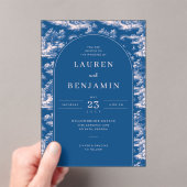 Invitations En Acrylique Elegant Blue Scenic Landscape (In situ (ordinateur de poche))