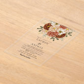 Invitations En Acrylique Elegant Blush Floral Modern Wedding (Poser)