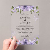 Invitations En Acrylique Elegant Blush Floral Modern Wedding (In situ (ordinateur de poche))