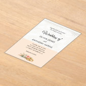 Invitations En Acrylique Elegant Blush Pink Rustic Floral Romantic Wedding  (Poser)