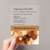 Invitations En Acrylique Elégant Boho Chic Mariage Anniversaire (In situ (ordinateur de poche))