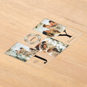 Invitations En Acrylique Elegant Botanica Photo Collage Joy Christmas Card (Poser)