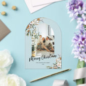 Invitations En Acrylique Elegant Botanical Greenery Arch Christmas Card (Insitu (Mariage))