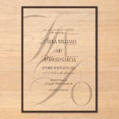 Invitations En Acrylique Elegant Brown We Do Wedding (Recto)