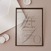 Invitations En Acrylique Elegant Brown We Do Wedding