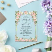 Invitations En Acrylique Élégant Cadre Doré Mariage  (Insitu (Mariage))