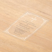 Invitations En Acrylique Elegant Catholic Mass Wedding (Poser)