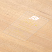 Invitations En Acrylique Élégant & Chic Gold Calligraphy Party (Poser)