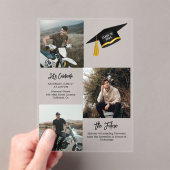 Invitations En Acrylique Elégant Chic Typography Graduation Party (In situ (ordinateur de poche))