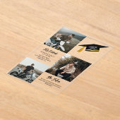 Invitations En Acrylique Elégant Chic Typography Graduation Party (Poser)